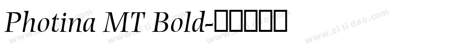 Photina MT Bold字体转换